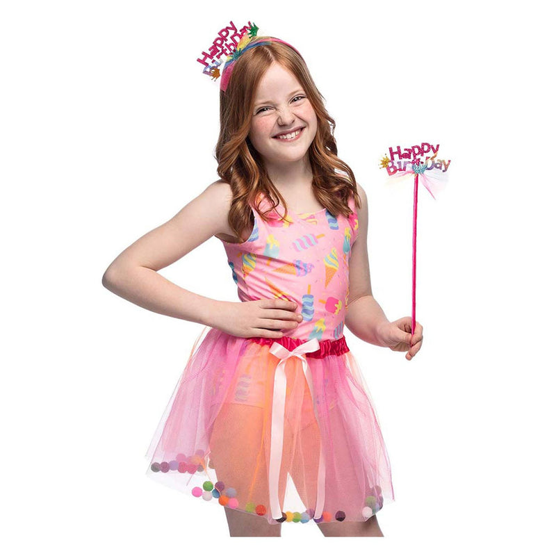 Afbeelding laden in galerijviewer, Boland verkleedset fee roze happy birthday

