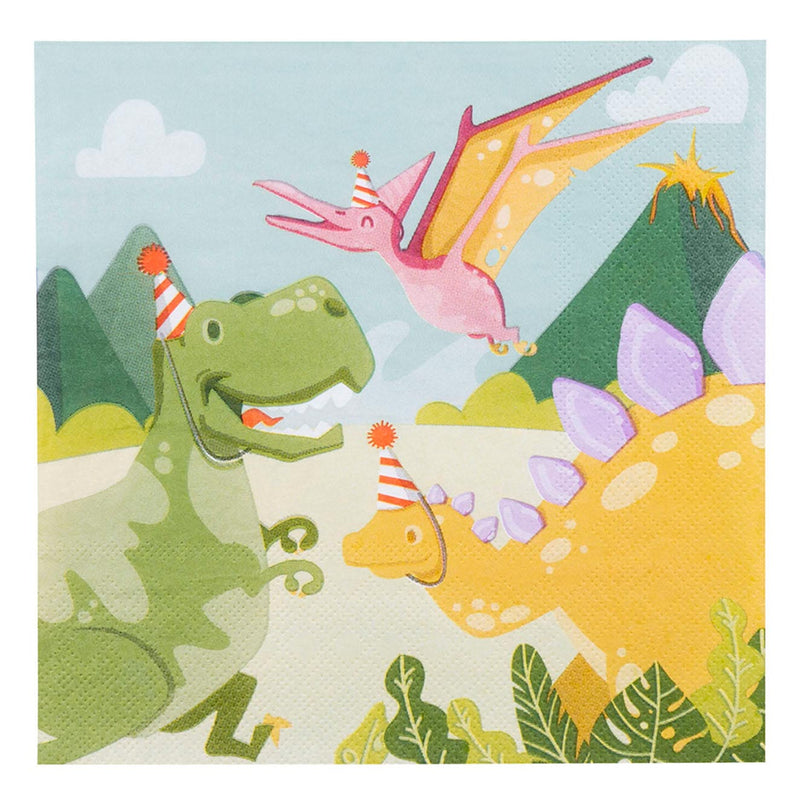 Afbeelding laden in galerijviewer, Boland servetten dino party, 33x33cm
