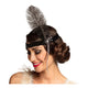 Boland hoofdband flapper zwart