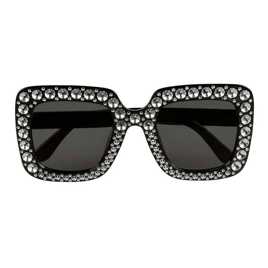 Boland partybril bling bling zwart