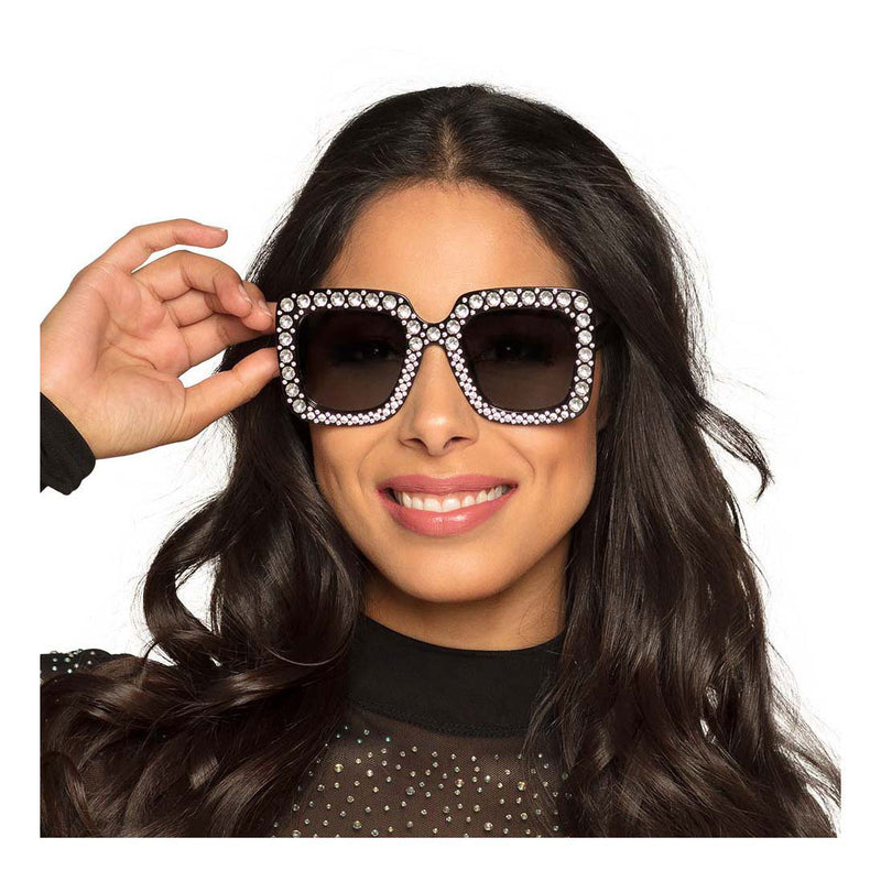 Afbeelding laden in galerijviewer, Boland partybril bling bling zwart
