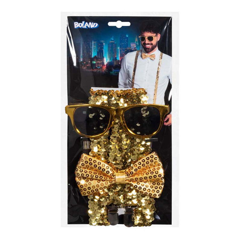 Afbeelding laden in galerijviewer, Boland accessoireset feestoutfit goud
