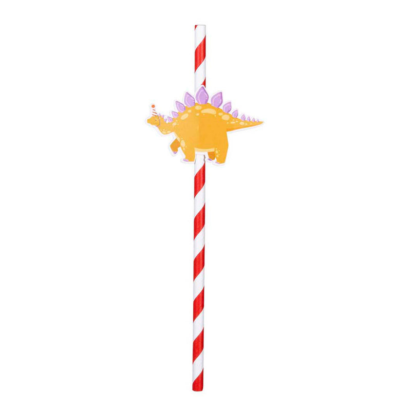 Afbeelding laden in galerijviewer, Boland papieren rietjes dino party 3 designs set a 6 stuks 20cm

