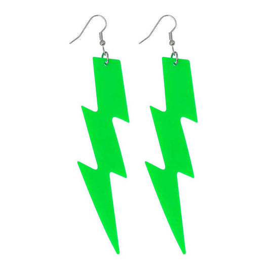 Boland oorbellen flash neon groen