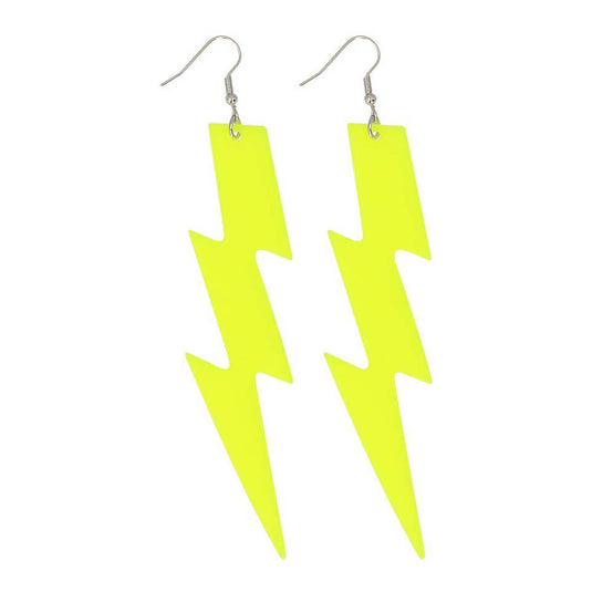 Boland oorbellen flash neon geel