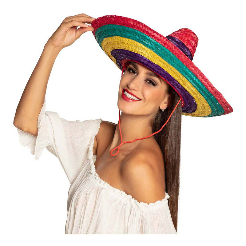 Afbeelding laden in galerijviewer, Boland gekleurde sombrero puebla, 49cm
