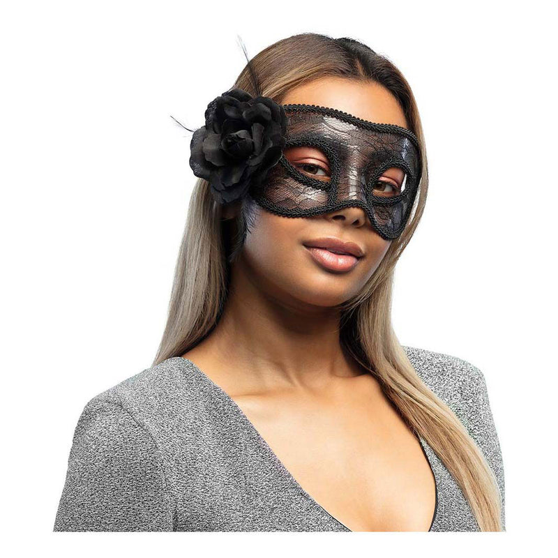 Afbeelding laden in galerijviewer, Boland kanten oogmasker mystique zwart
