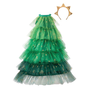 Great pretenders kerstboomjurk met haarband - 3-4 jaar