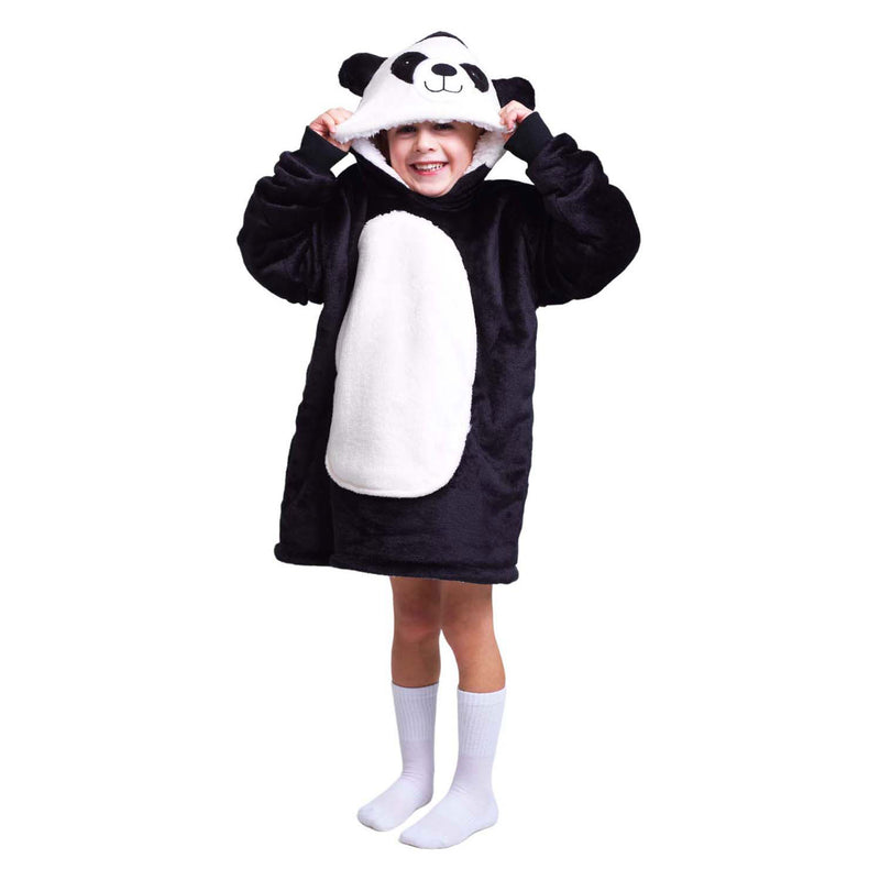 Afbeelding laden in galerijviewer, Noxxiez knuffel hoodie small trui panda, 3-6 jaar
