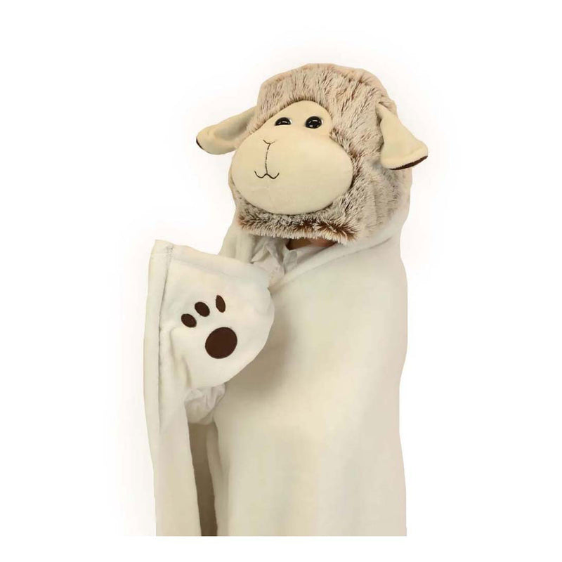 Afbeelding laden in galerijviewer, Noxxiez knuffeldeken met capuchon schaap, 130x100cm
