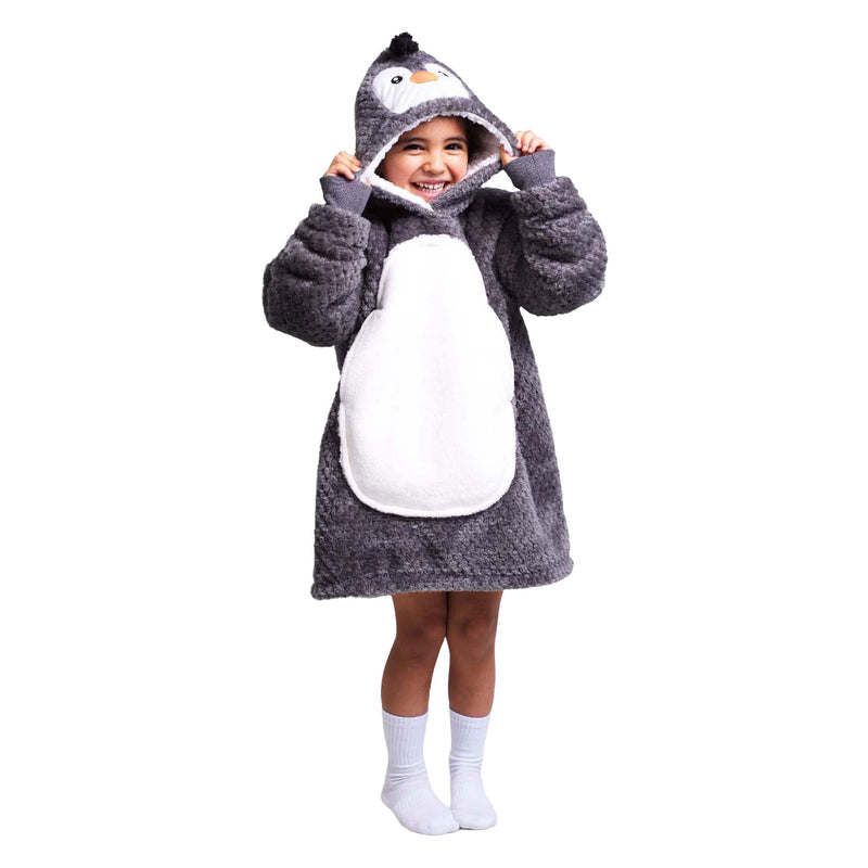 Afbeelding laden in galerijviewer, Noxxiez knuffel hoodie small trui pinguin, 3-6 jaar
