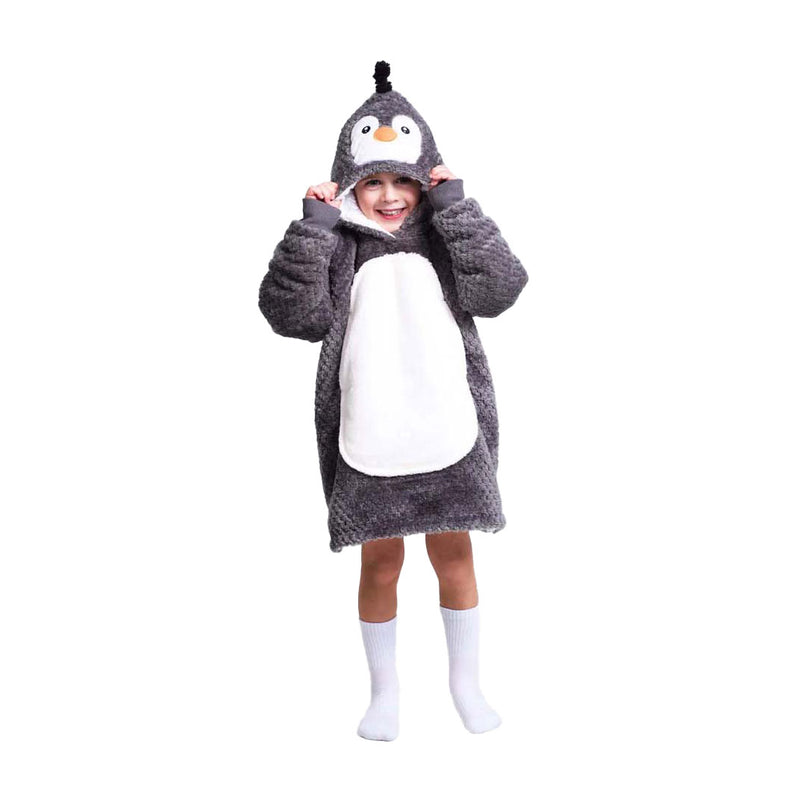 Afbeelding laden in galerijviewer, Noxxiez knuffel hoodie small trui pinguin, 3-6 jaar
