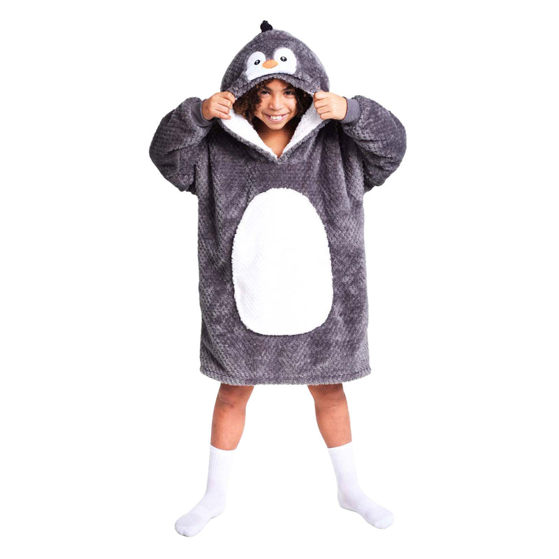 Afbeelding laden in galerijviewer, Noxxiez knuffel hoodie medium trui pinguin, tot 160cm
