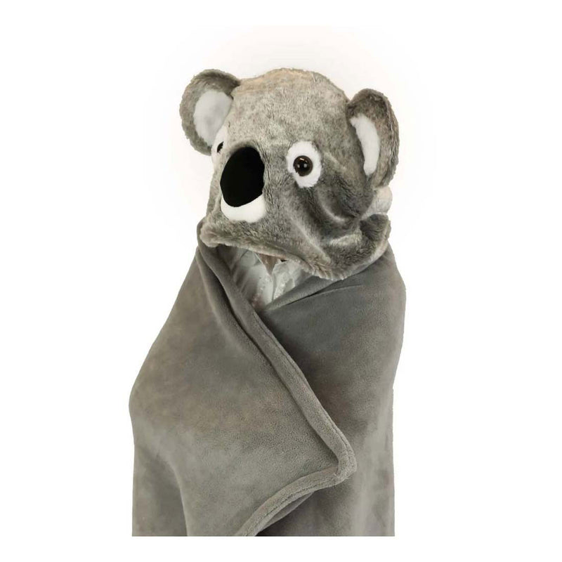 Afbeelding laden in galerijviewer, Noxxiez knuffeldeken met capuchon koala, 130x100cm
