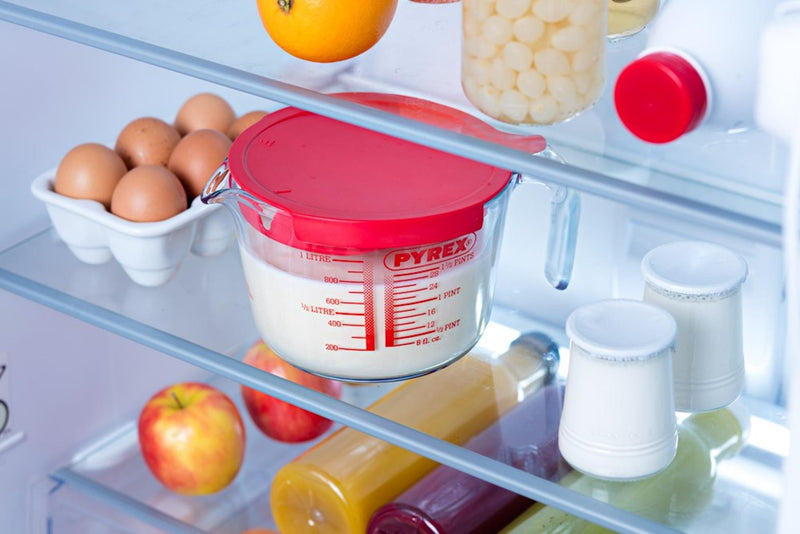 Afbeelding laden in galerijviewer, Pyrex maatbeker met deksel 1l
