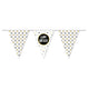 Haza witbaard vlaggenlijn happy birthday goud, 10mtr.