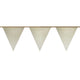 Haza witbaard vlaggenlijn goud glitter, 6mtr.