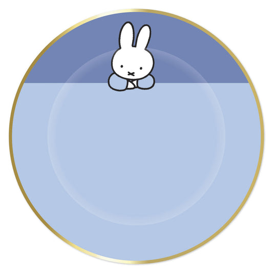 Haza witbaard bordjes nijntje blauw, 8st.