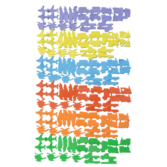 Haza witbaard foamstickers voertuigen, 72st.