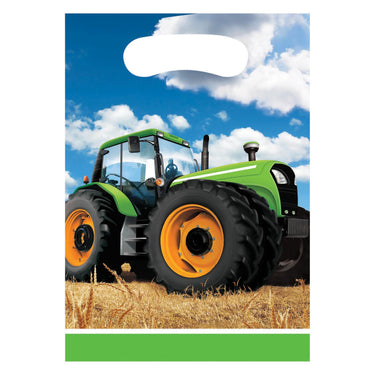 Haza witbaard tractor uitdeelzakjes, 8st.