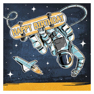 Haza witbaard astronaut servetten, 16st.