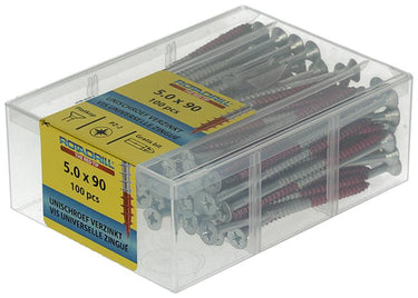 Rotadrill 1039984 - universeelschroef vkpzd vz 5.0x90mm (100) | 4 stuks
