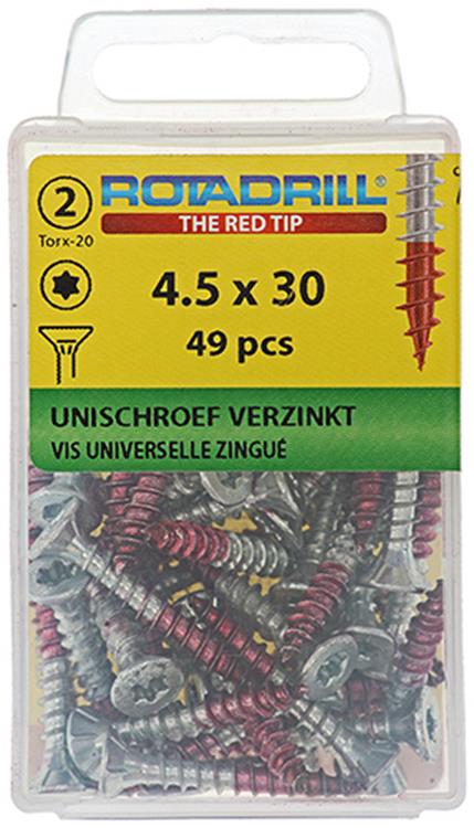 Afbeelding laden in galerijviewer, Rotadrill 1039942 - universeelschroef vktx vz 4.5x30mm (49) | 6 stuks
