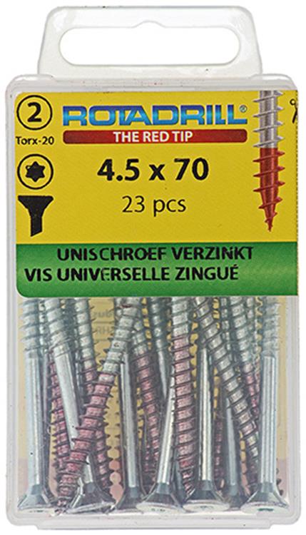 Afbeelding laden in galerijviewer, Rotadrill 1039946 - universeelschroef vktx vz 4.5x70mm (23) | 6 stuks
