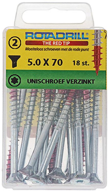 Rotadrill 1039951 - universeelschroef vktx vz 5.0x70mm (18) | 6 stuks