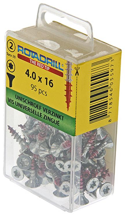 Afbeelding laden in galerijviewer, Rotadrill 1039932 - universeelschroef vktx vz 4.0x16mm (95) | 6 stuks
