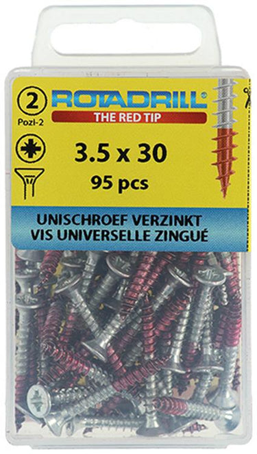 Rotadrill 1039796 - universeelschroef vk pzd vz 3.5x30mm (95) | 6 stuks