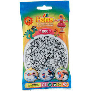 Hama strijkkralen 1000 stuks licht grijs | 5 stuks