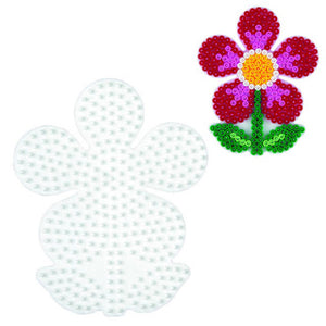 Hama strijkkralen grondplaat bloem wit