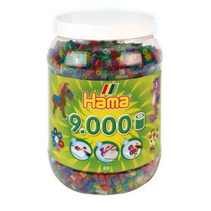 Hama strijkkralen glitter in pot 9000 stuks