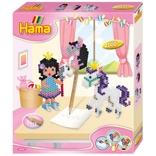 Afbeelding laden in galerijviewer, Hama strijkkralen complete set pony play 2000 stuks
