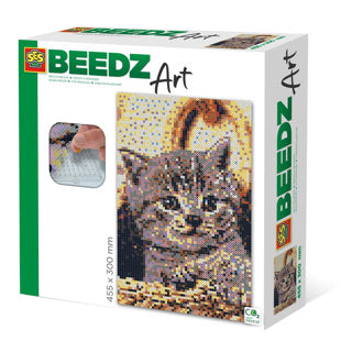 Afbeelding laden in galerijviewer, Ses beedz art: strijkkralen poes | 2 stuks
