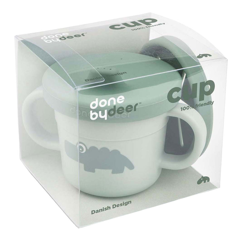 Afbeelding laden in galerijviewer, Done by deer snack tuitbeker croco groen, 215ml
