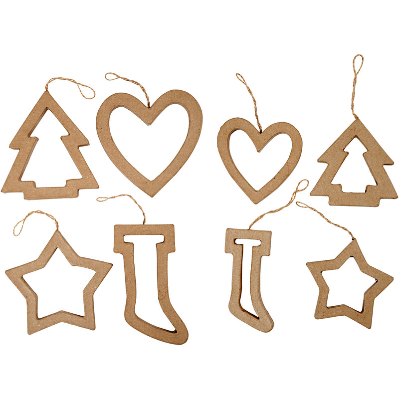 Afbeelding laden in galerijviewer, Https: www.cchobby.nl kerst-ornamenten-h-9-12-cm-24-stuk-1-doos
