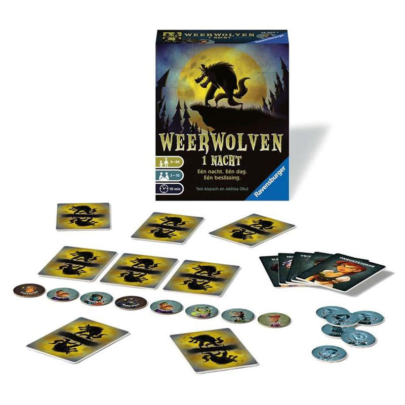 Afbeelding laden in galerijviewer, Ravensburger weerwolven 1 nacht kaartspel nl
