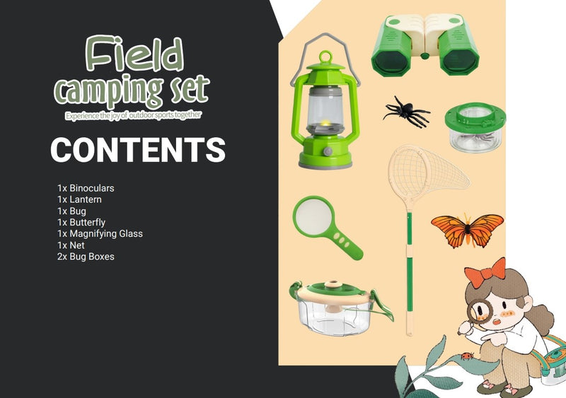 Afbeelding laden in galerijviewer, Byomic kids camping set 8-delig
