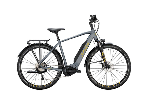 Kayza elektrische trekkingfiets talik dry 6 mod. 22 ebike talik dry 6 28 48 diam.9sp grey gold