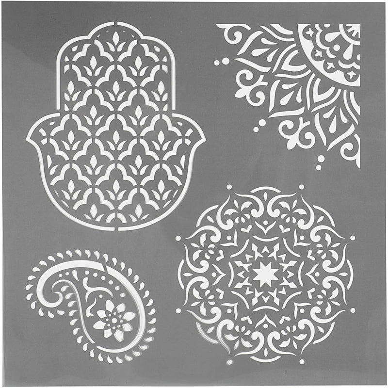 Afbeelding laden in galerijviewer, Https: www.cchobby.nl sjabloon-etnische-motieven-afm-30-5x30-5-cm-dikte-0-31-mm-1-vel
