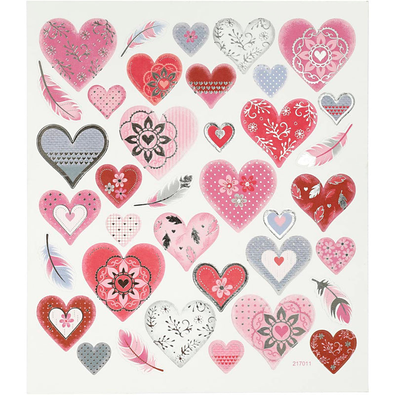 Afbeelding laden in galerijviewer, Https: www.cchobby.nl stickers-harten-vel-15x16-5-cm-1-vel
