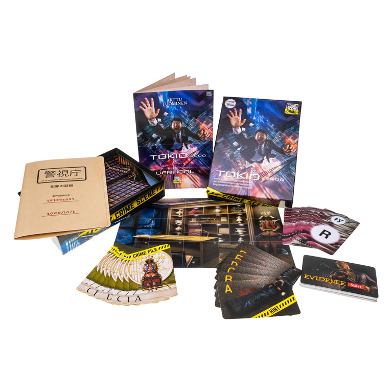 Afbeelding laden in galerijviewer, Tactic crime scene tokyo 2000 – bordspel – misdaadspel – complex stadsdrama in japan – diepgaand onderzoek en deductie – crime scene serie – game storm studio – 1 of meer spelers – vanaf 18 jaar
