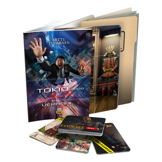 Tactic crime scene tokyo 2000 – bordspel – misdaadspel – complex stadsdrama in japan – diepgaand onderzoek en deductie – crime scene serie – game storm studio – 1 of meer spelers – vanaf 18 jaar