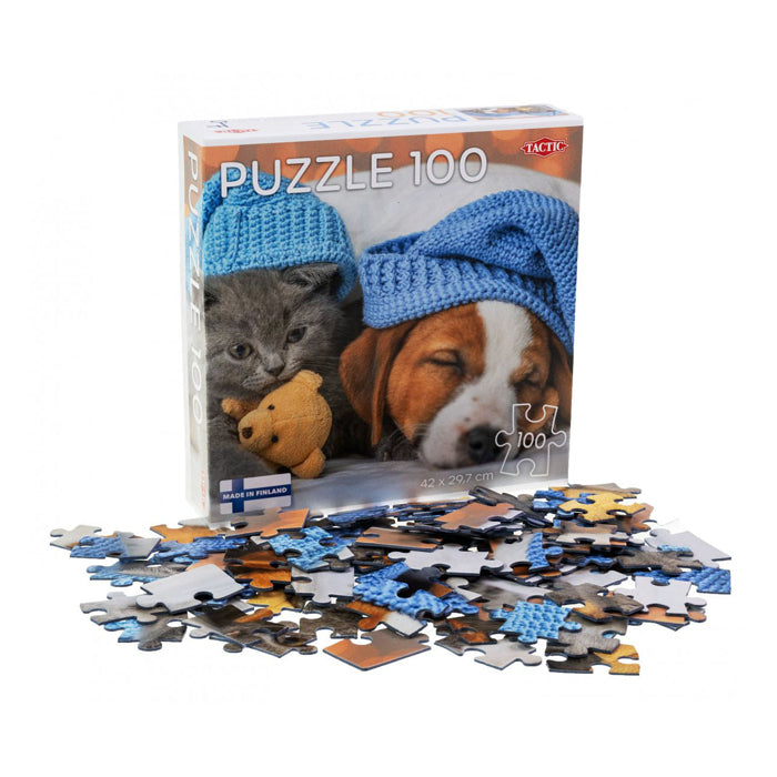 Afbeelding laden in galerijviewer, Tactic legpuzzel cute kitten and sleepy dog, 100st.
