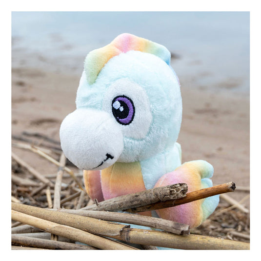 Tactic save the sea zeepaard matilda –duurzame knuffel 20x10x5 cm– gemaakt van 4-7 gerecyclede pet flessen – inclusief adoptiecertificaat – educatief speelgoed vanaf 0 jaar – ecologisch pluche – 100% recyclebaar – bescherm de zee – met gratis app