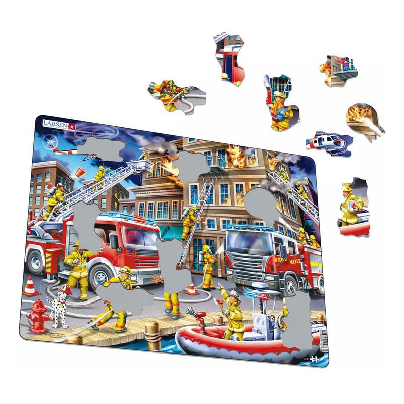 Afbeelding laden in galerijviewer, Larsen legpuzzel de brandweermannen, 45st.
