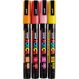 Posca https: www.cchobby.nl -marker-afm-pc-3m-lijndikte-0-9-1-3-mm-fijn-glitterkleuren-4-stuk-1-stuk
