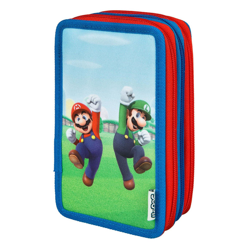 Afbeelding laden in galerijviewer, Undercover super mario 3-vaks gevulde etui
